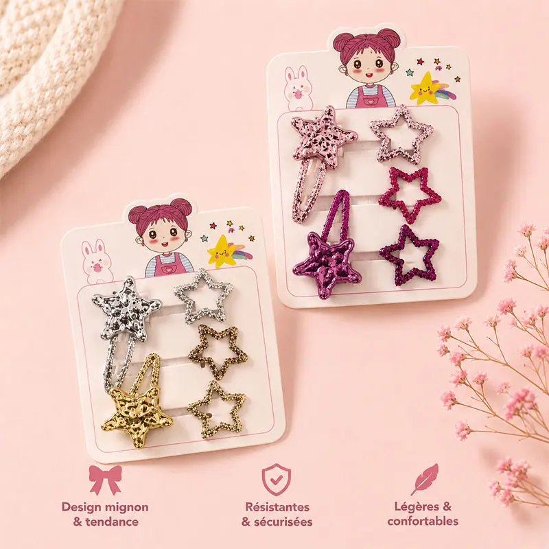 Barrettes Glitter Enfant 