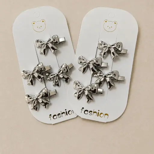 [HC32-4] Barrettes Argent HC32-4 