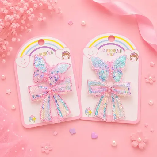 [HC14-6] Barrettes Papillon HC14-6