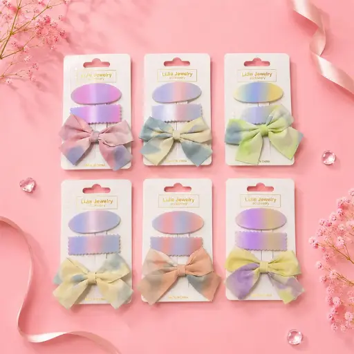 [HC217-3] Papillons & Barrettes Pastel HC217-3