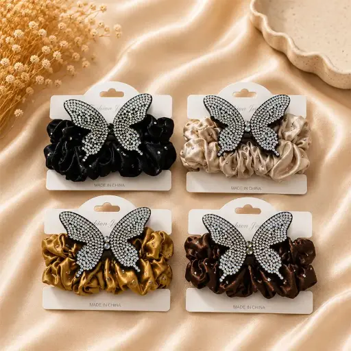 [HC40-2] Chouchous Papillon Strass HC40-2