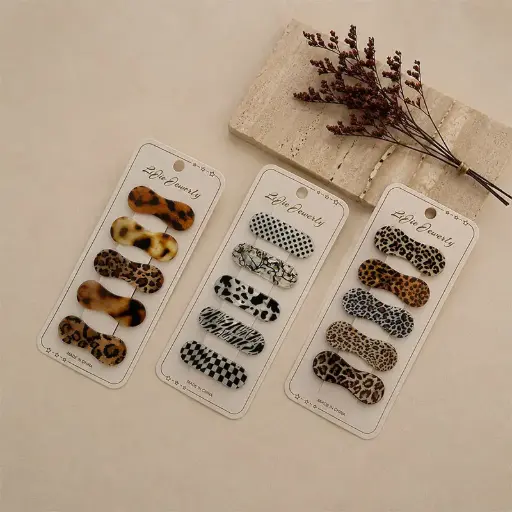 [Hc64-8] Barrette à Cheveux Imprimé  