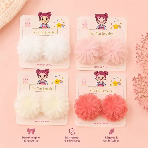 [HC58-6] Barrettes Fleur Enfant HC58-6  