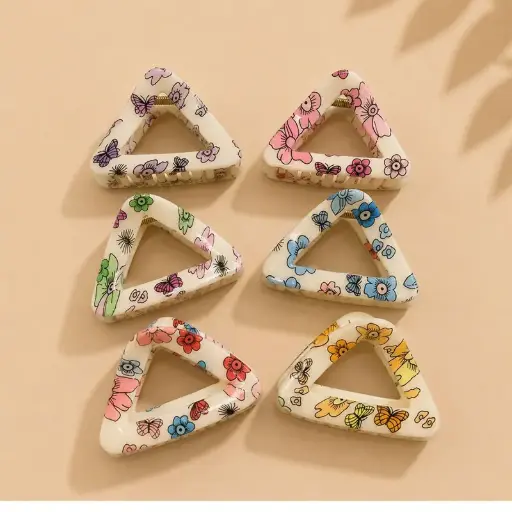 [HC42-69] Pince Triangle Fleurie HC42-69
